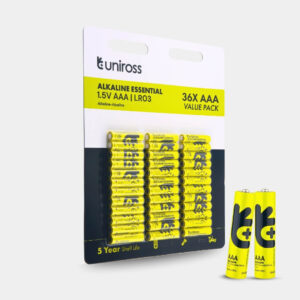Uniross LR03 AAA Alkaline Essential Battery (36 Pack)