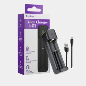NeO1 Smart USB-C Li-ion Battery Charger – Single Slot