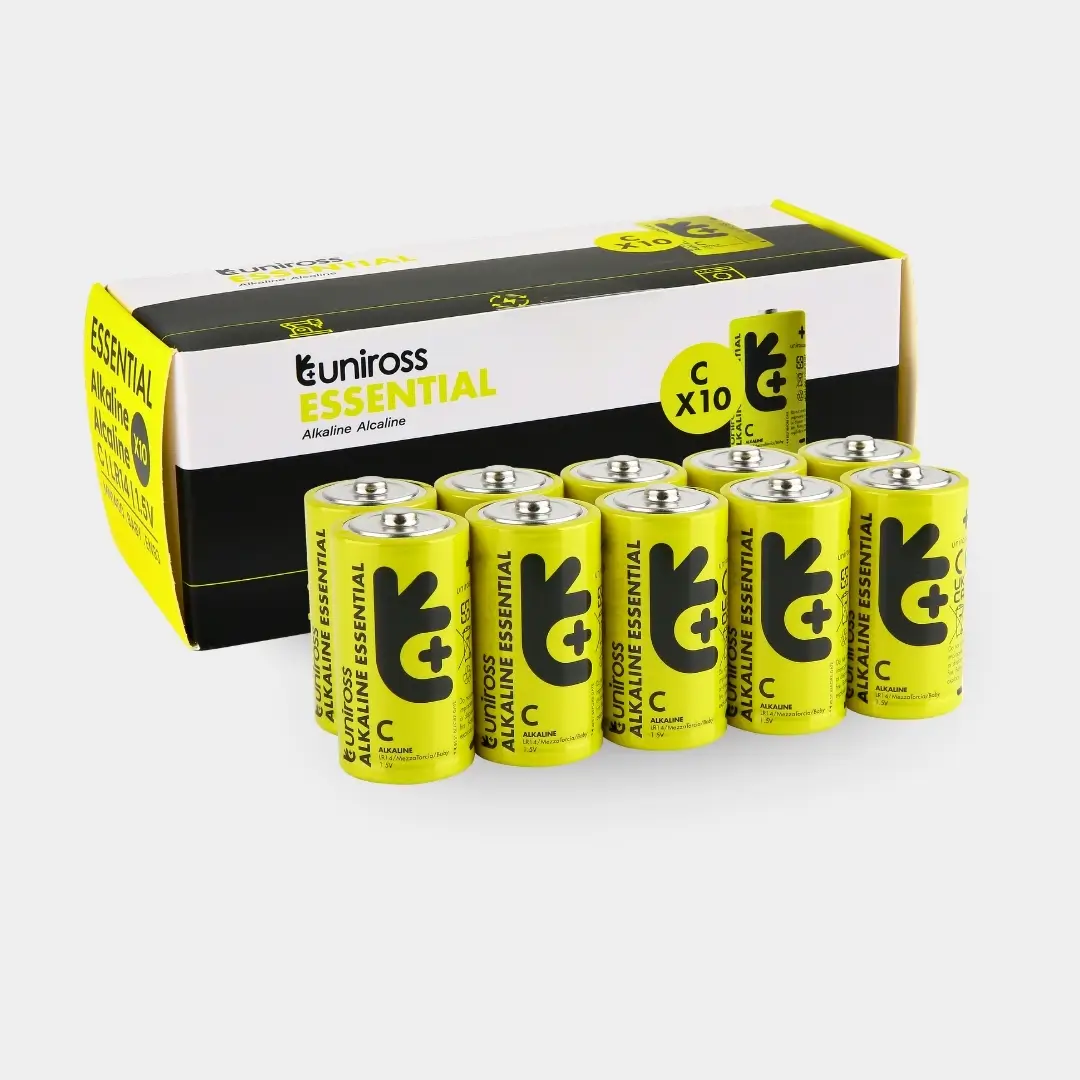 Uniross Alkaline LR14 C Essentials Batteries (10 Box)