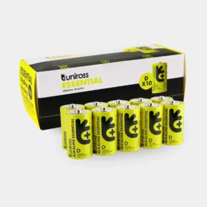 Uniross Alkaline LR20 D Essentials Batteries (10 Box)