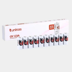 Uniross Cylindrical Lithium Battery CR123A (Box of 10)