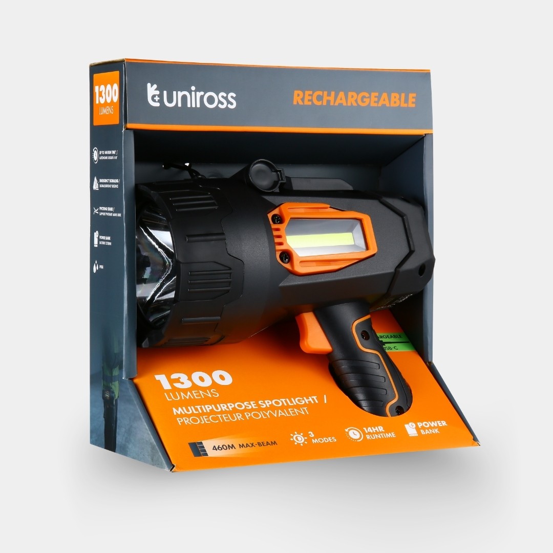 Uniross ULSA06 Multipurpose Rechargeable Spotlight