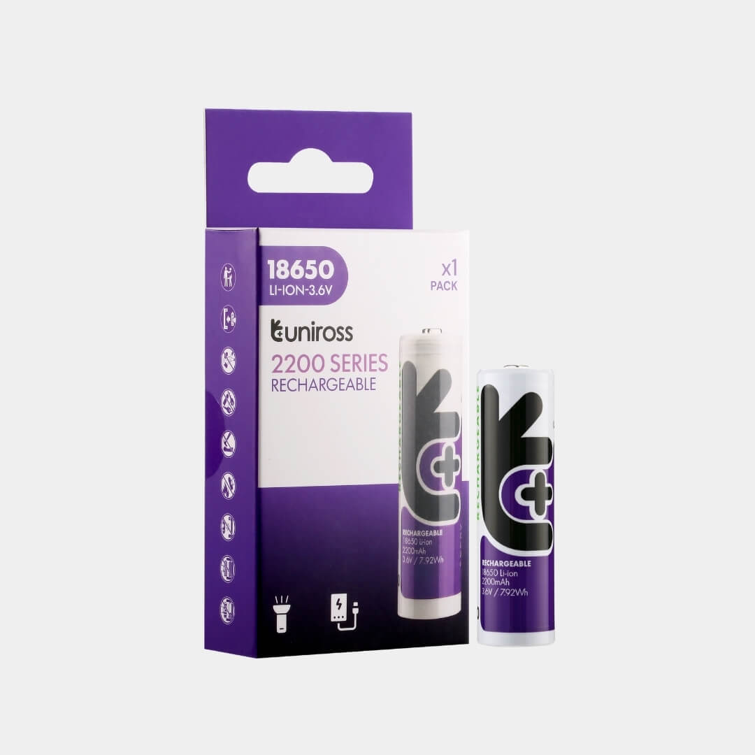 Uniross Li-ion 18650 2200mAh Battery (Pack 1) | U1BT1822